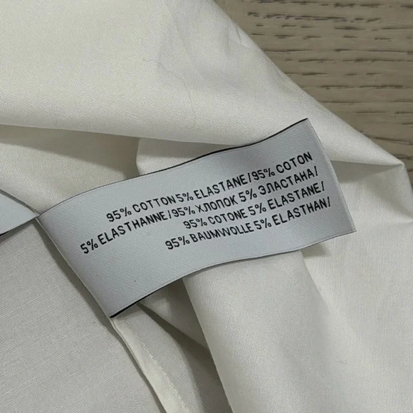 VINTAGE Ralph Lauren $790 White Button Down Shirt Chain Mail Embellish -10 NEW - Picture 12 of 14